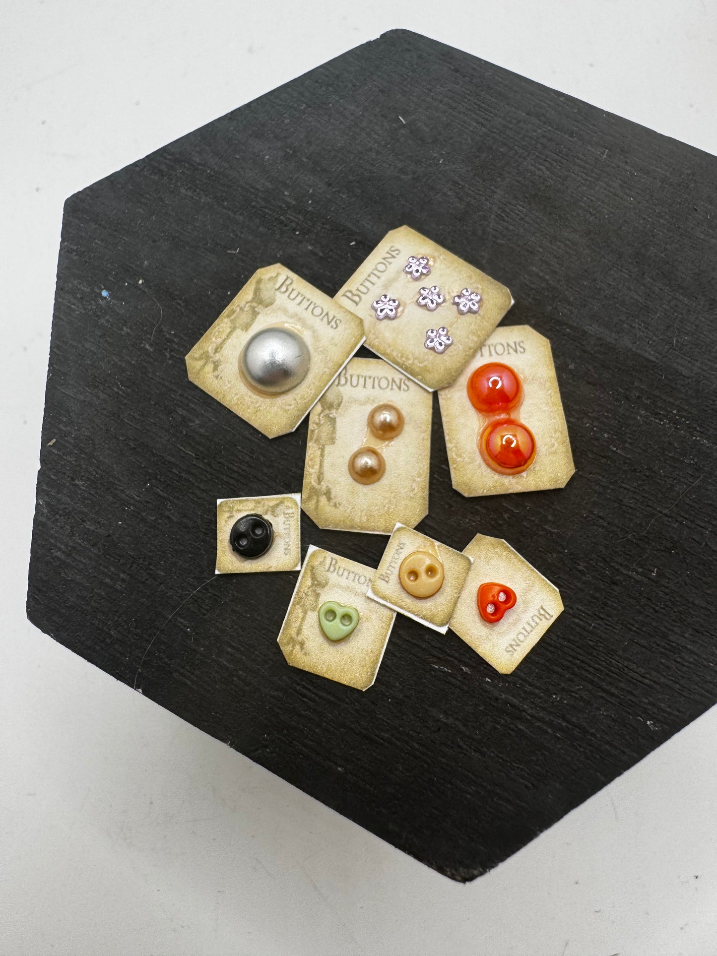 1/12th Button Cards x5