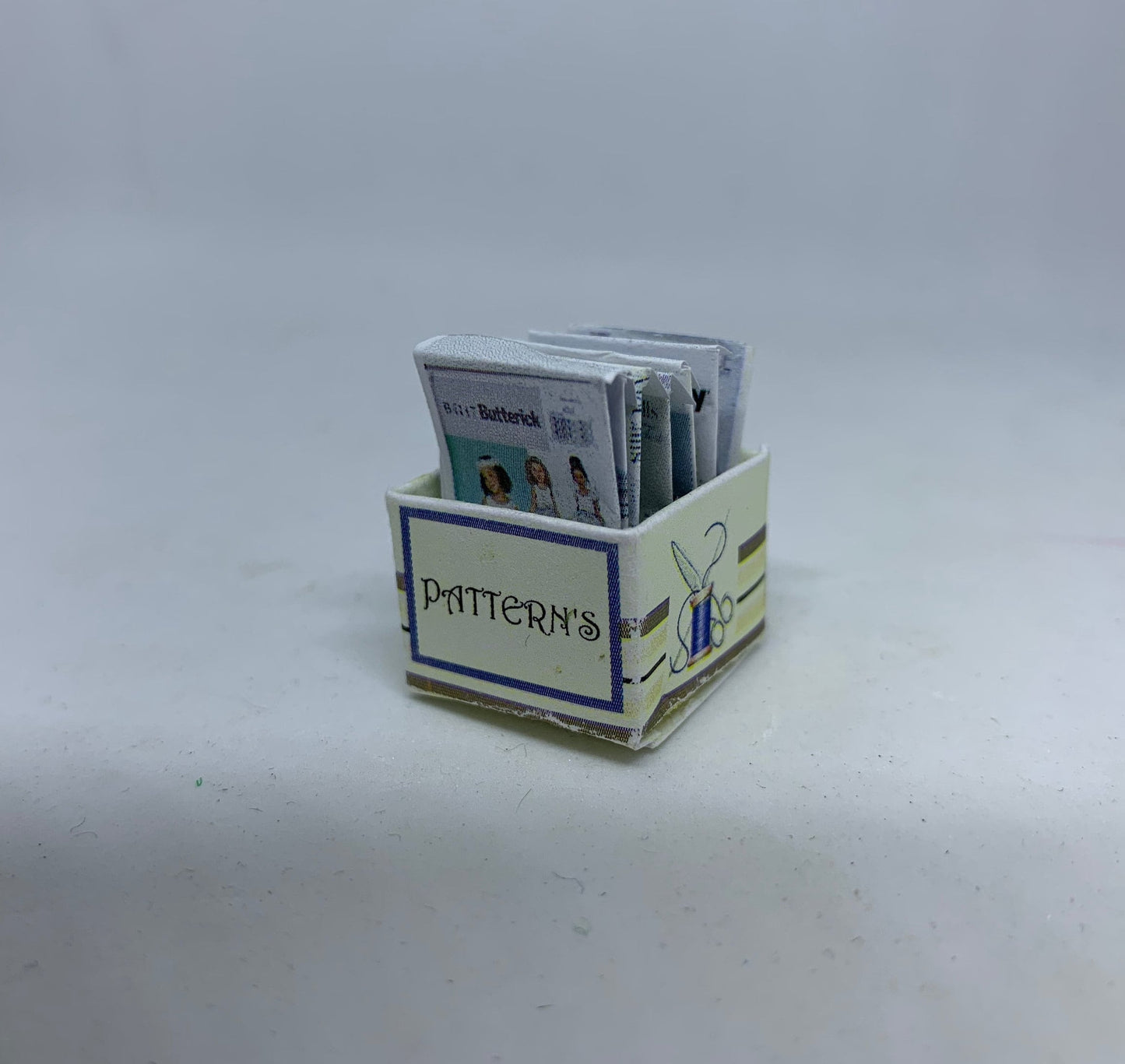 Dolls House Miniatures - Sewing Patterns Box