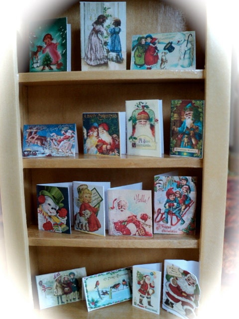 DOLLS HOUSE - 1/12th Chistmas cards (set - B)