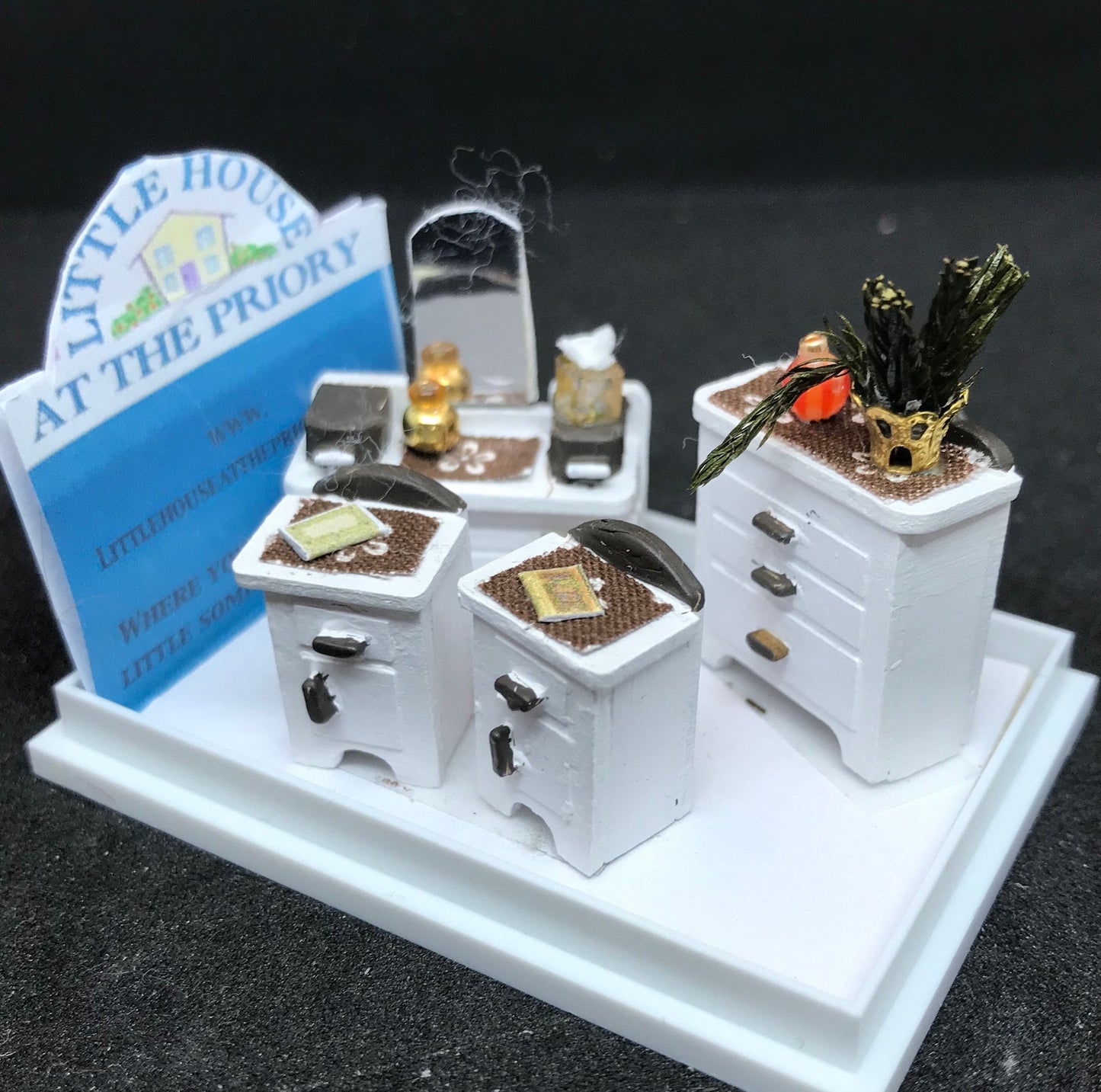 Dolls House Luxury Dressed 1/48th Retro Bedroom set -