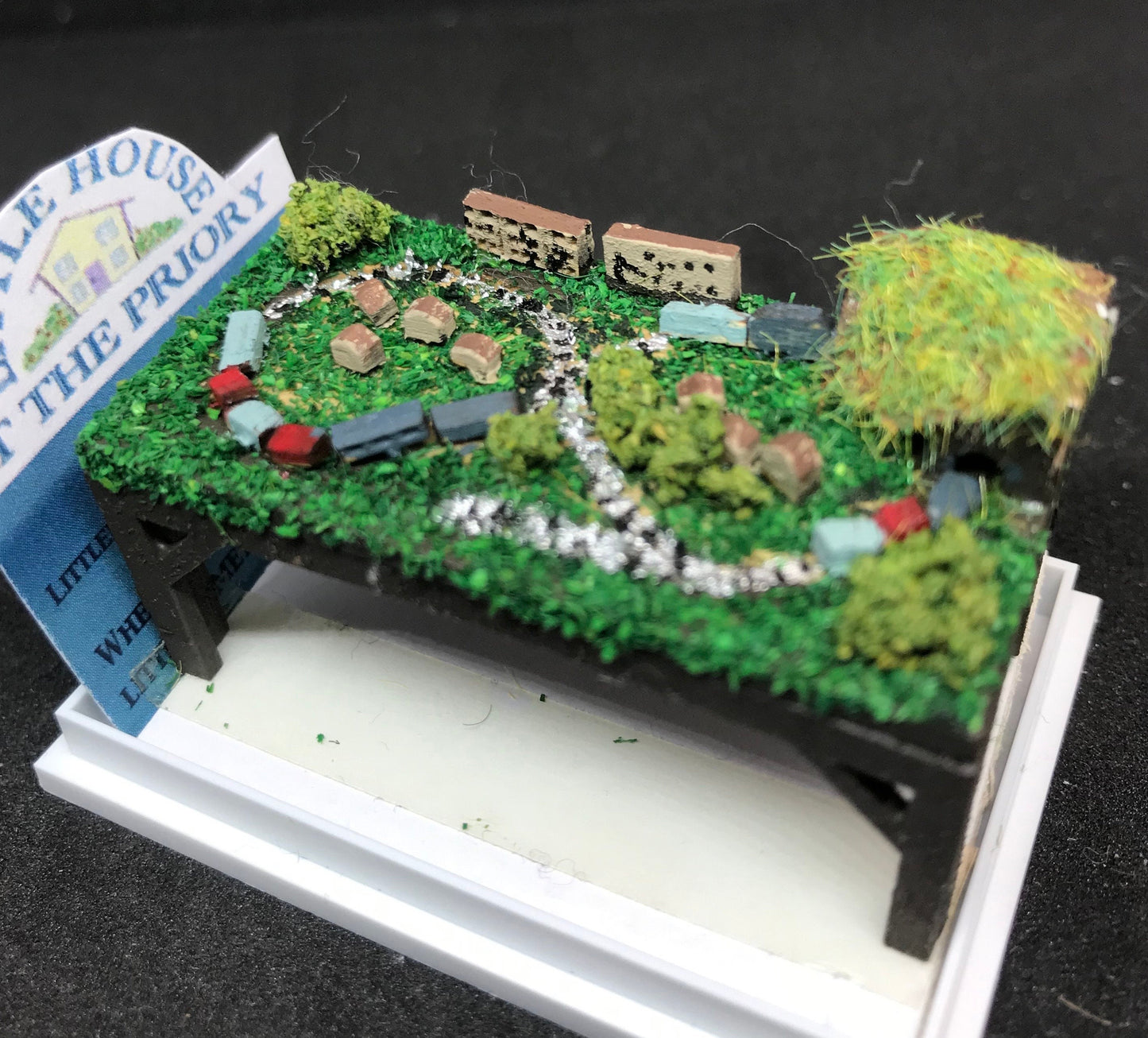 Dolls House Miniatures - Hand Painted Train Table Layout (1/48th / 1:48 / Quarter Scale ) -
