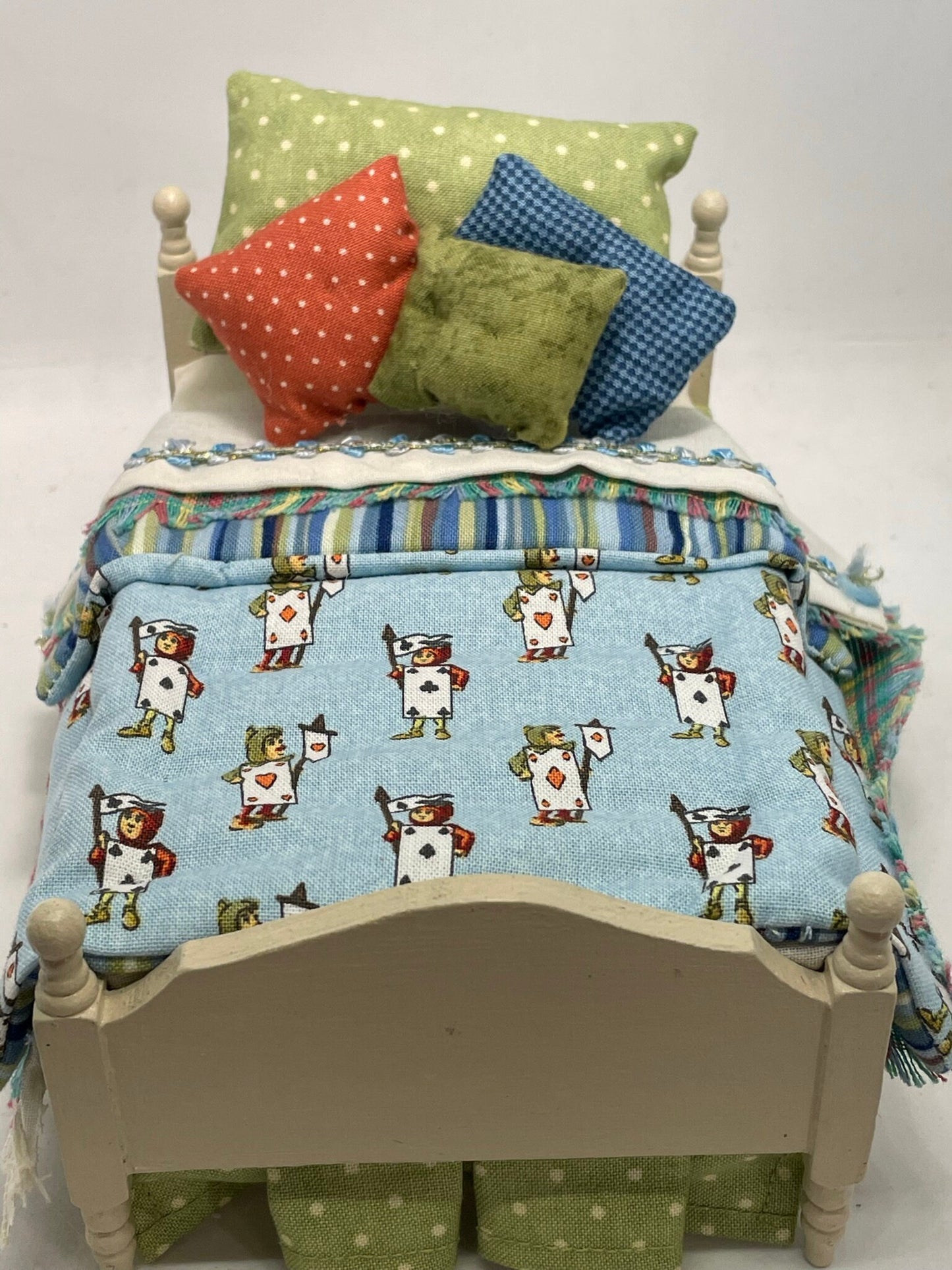 Dolls House Luxury Dressed 1/12th Single Bed - Eric