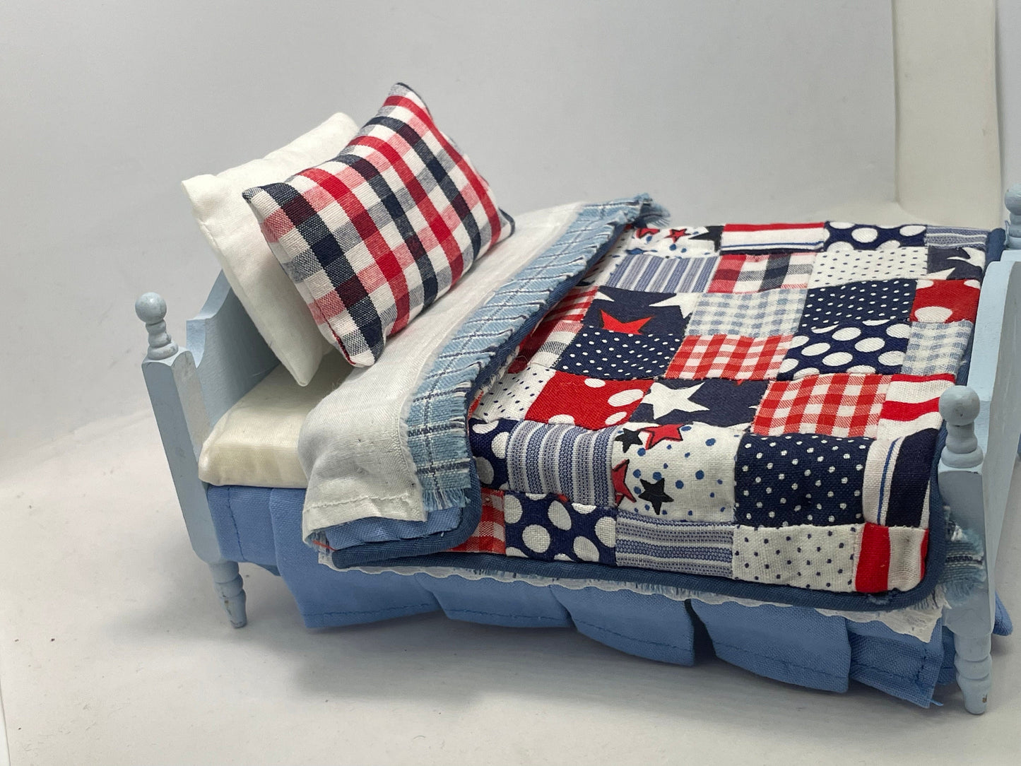 Dolls House Dressed 1/12th single Bed - Billy