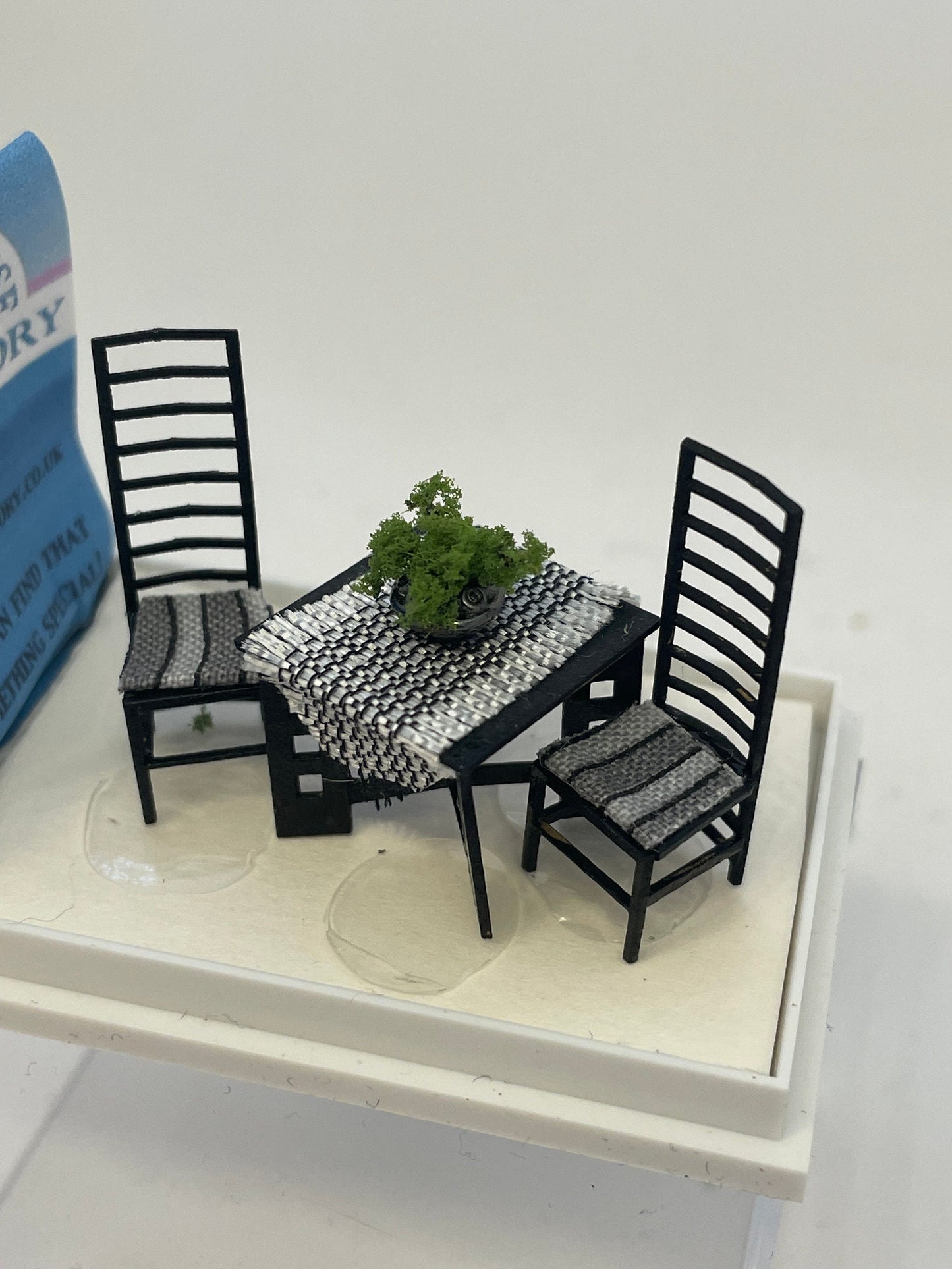 Dolls House - Handmade Mackintosh Table / 2 Chairs