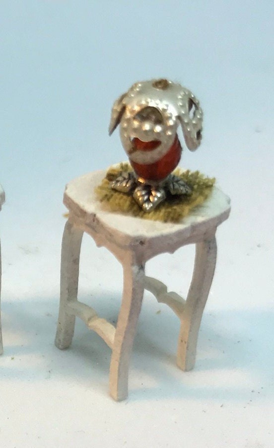 Dolls House Luxury Dressed 1/48th Lamp table -