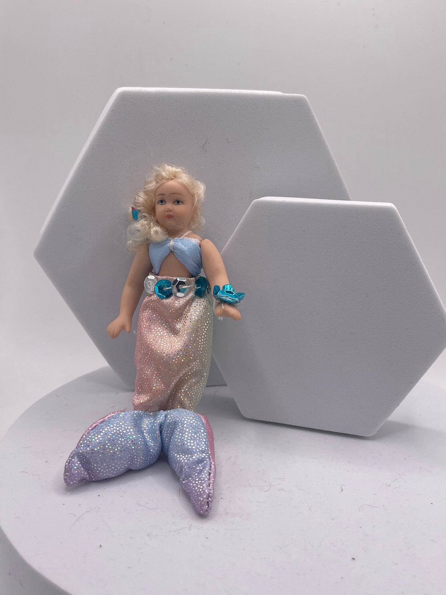 Dolls House Miniatures - 1/12th dolls in Fancy Dress - Mia the Mermaid