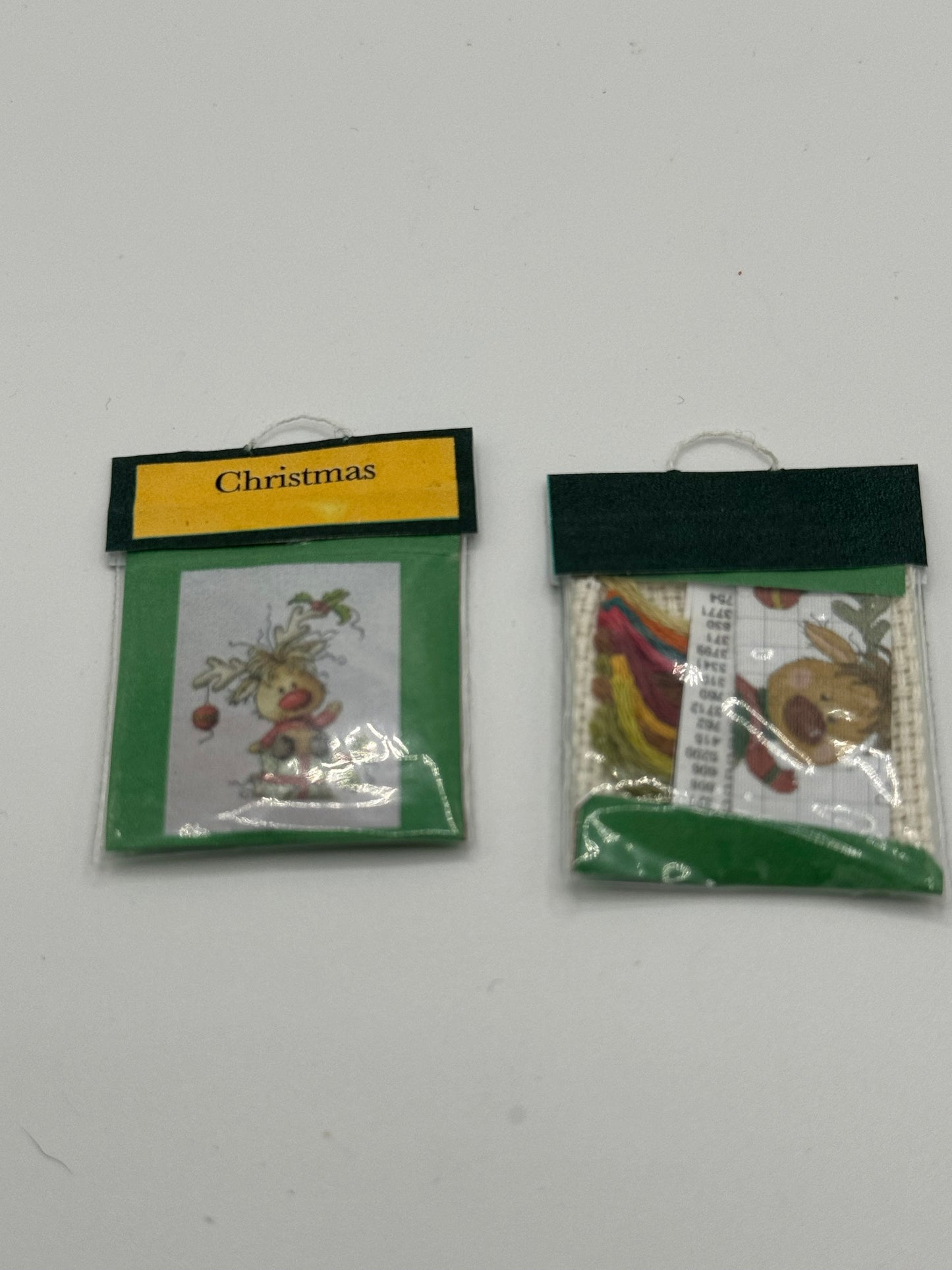 DOLLS HOUSE MINIATURES - Christmas sewing kit x1 (display kit only) 3 options
