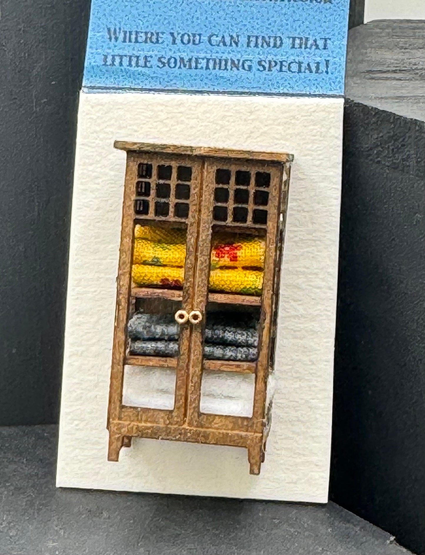 Dolls House 1/48th Linen Cupboard