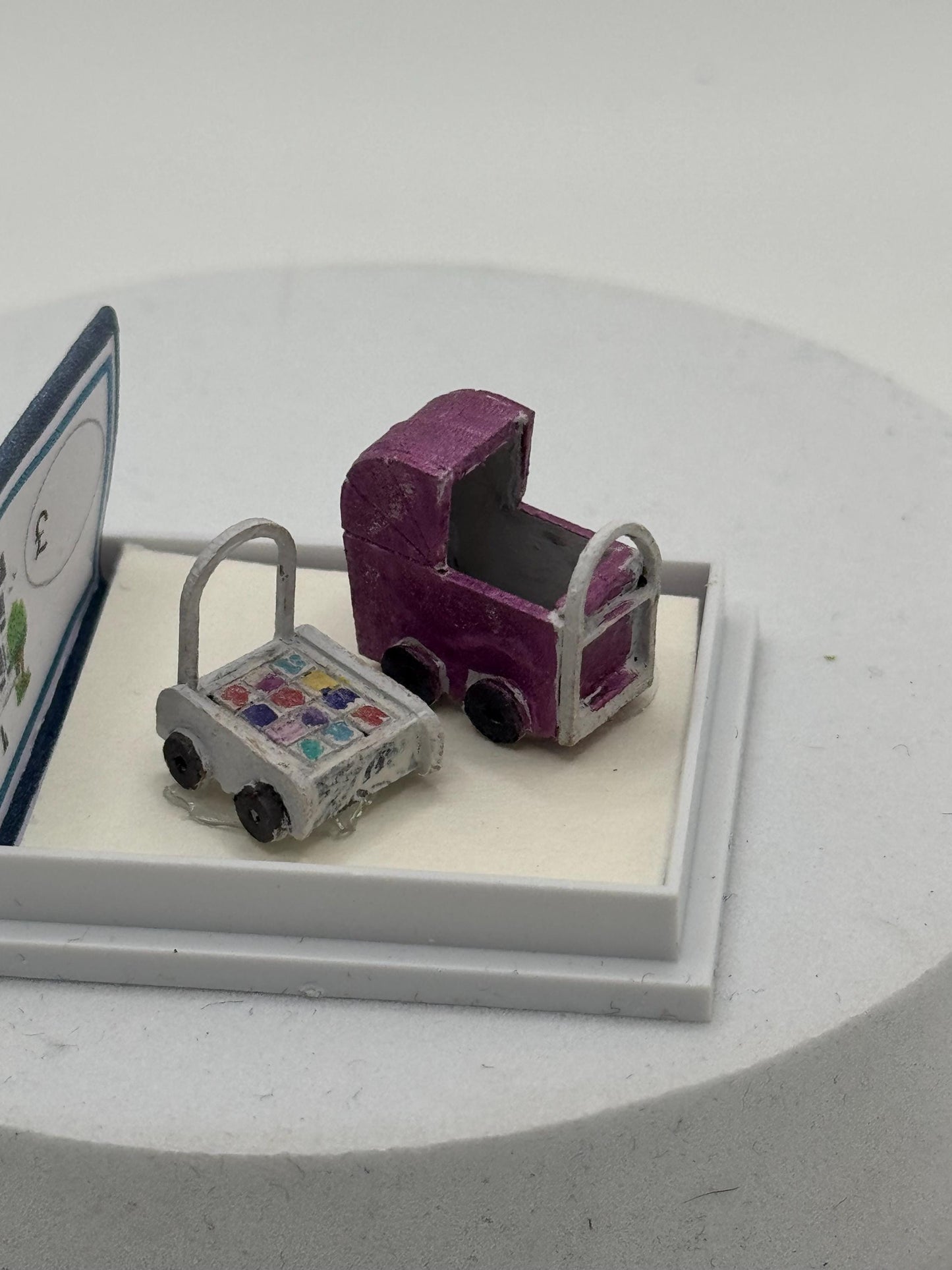 Dolls House 1/48th Toy Pram and Block Cart