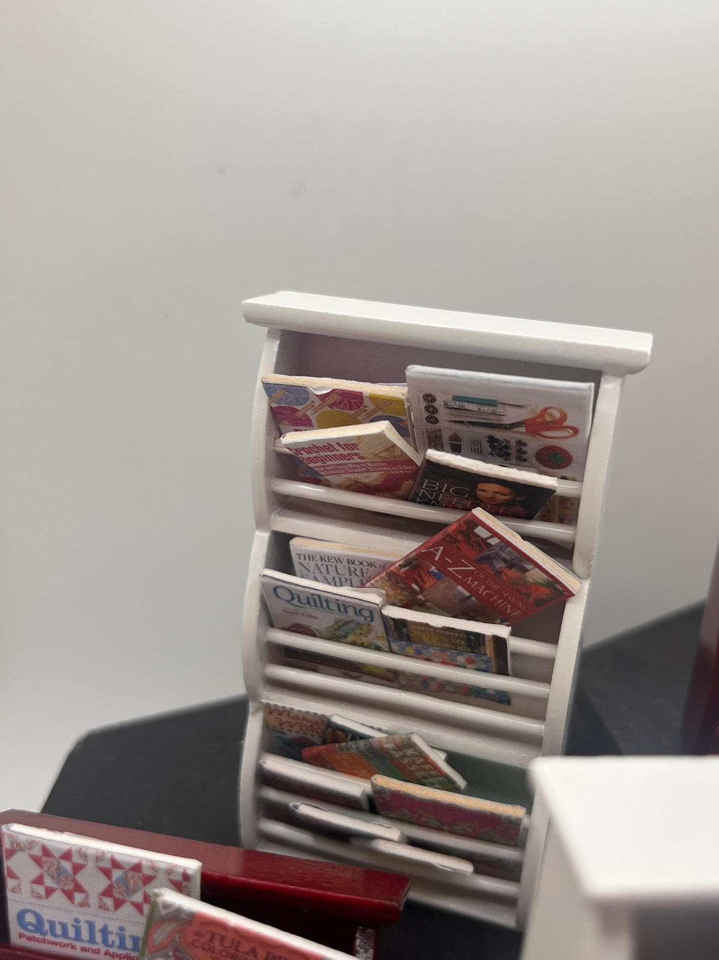 Dolls House Miniatures - 1/12th Haberdashery Shop Book Rack x1 Assorted
