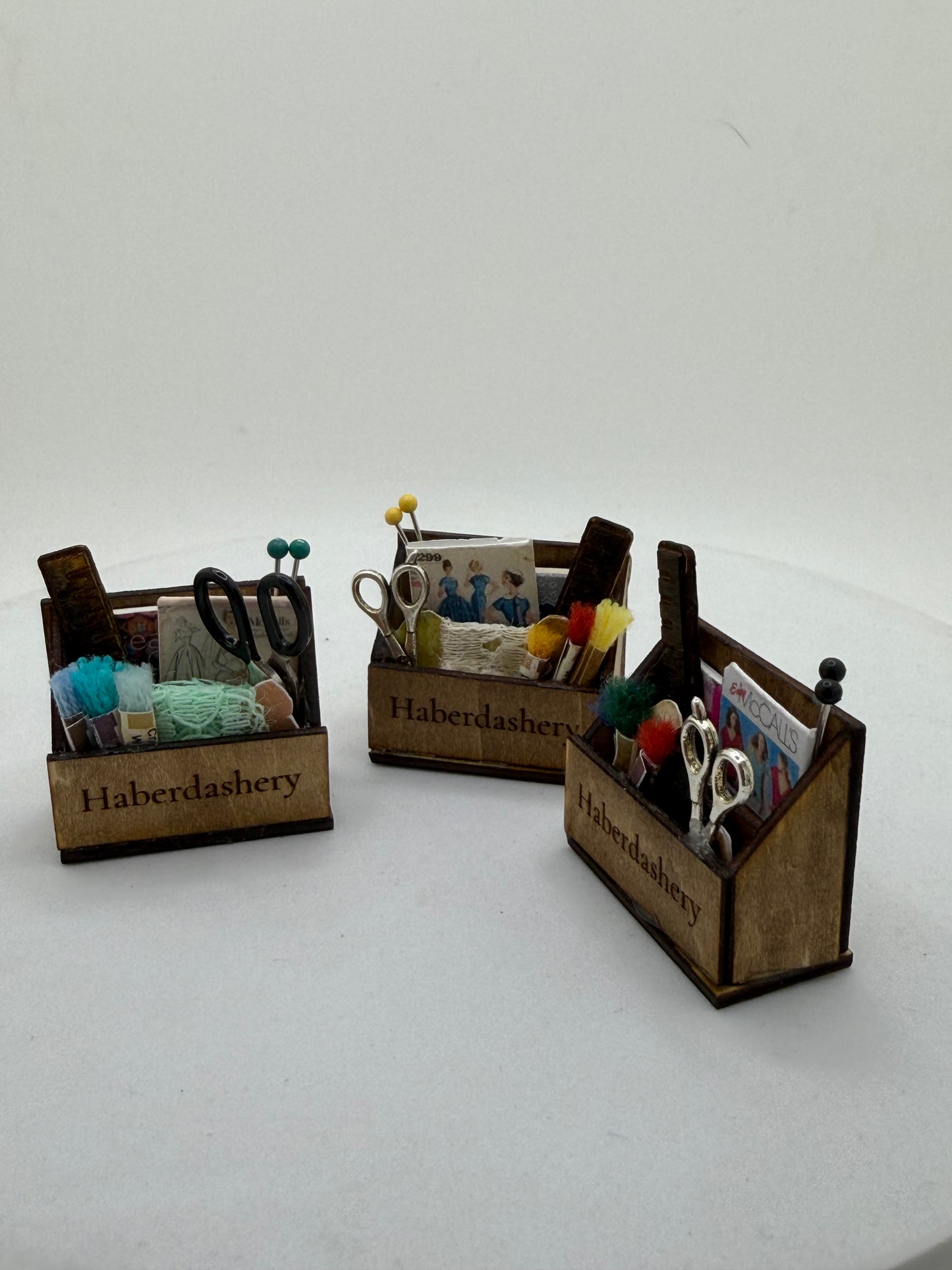 1/12th Wooden Sewing Desk Box x1