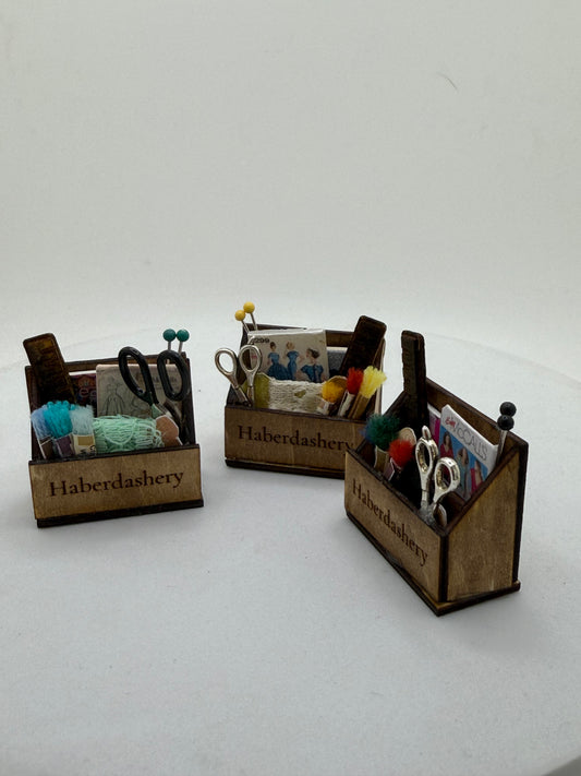 1/12th Wooden Sewing Desk Box x1