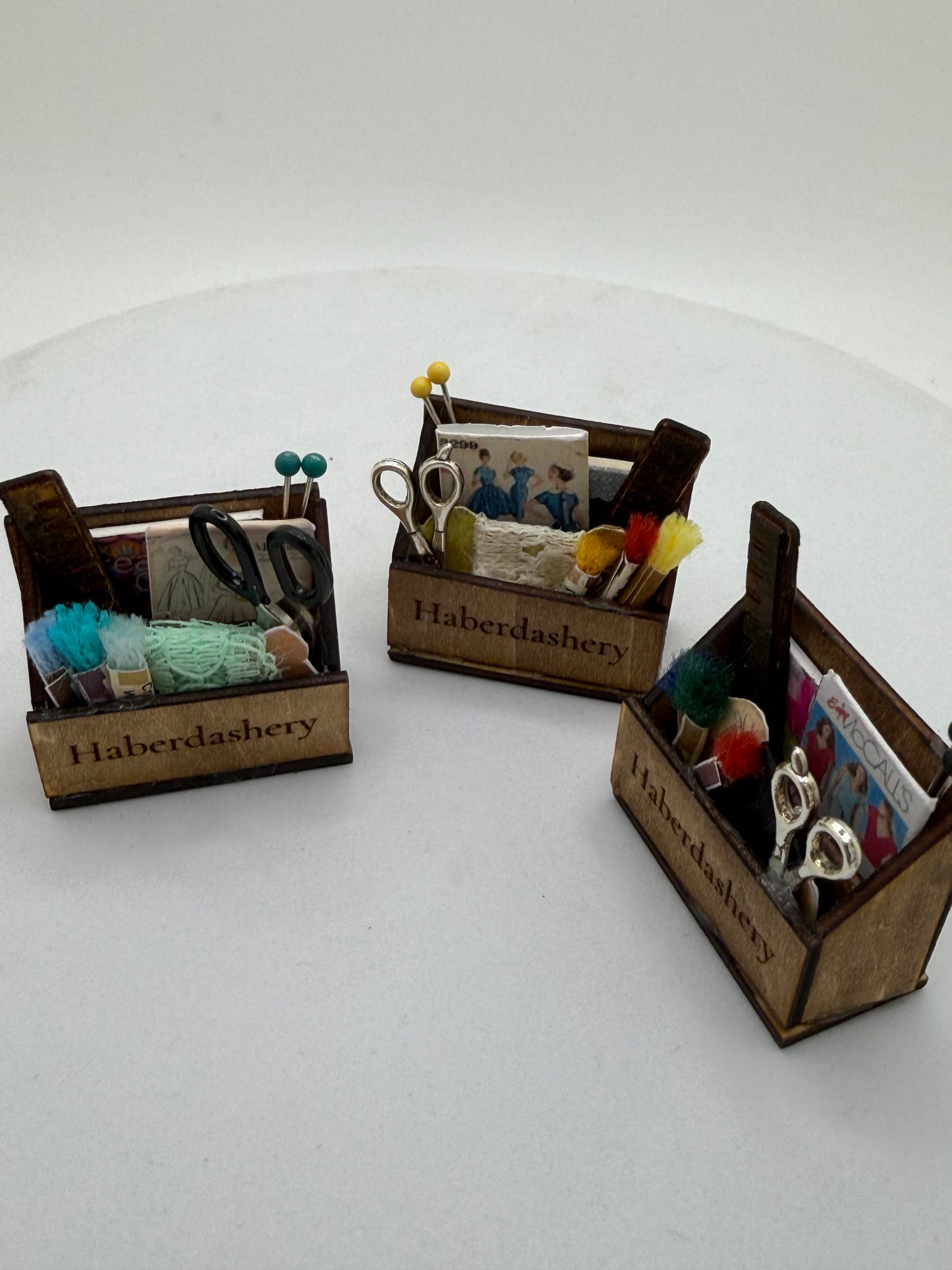 1/12th Wooden Sewing Desk Box x1