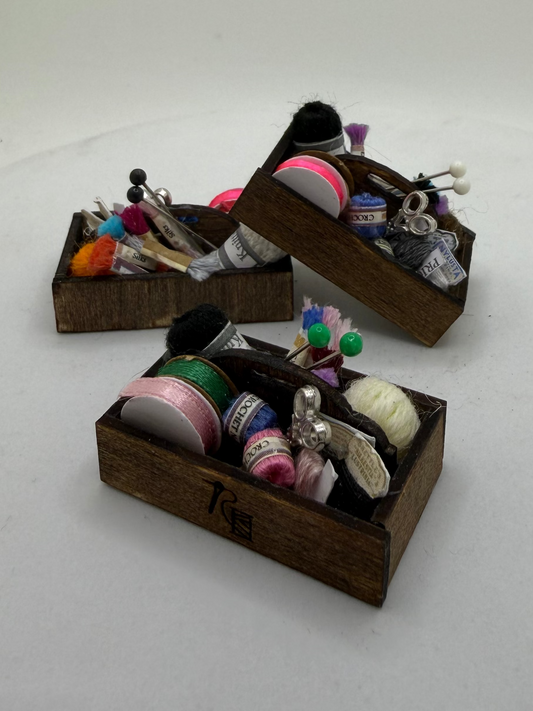 1/12th Wooden Sewing Open Tray Box