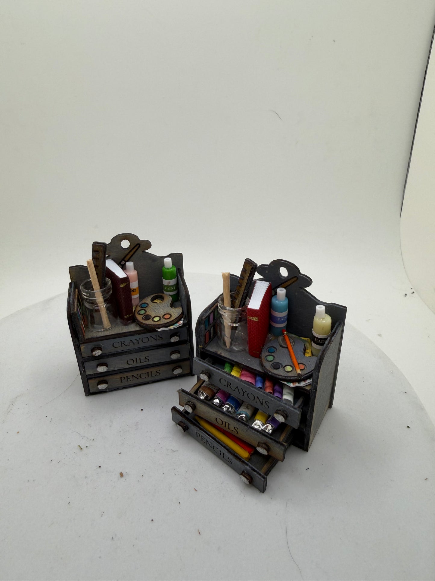 1/12th Wooden Artist Drawers