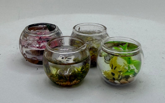 DOLLS HOUSE Miniatures - goldfish bowl x1