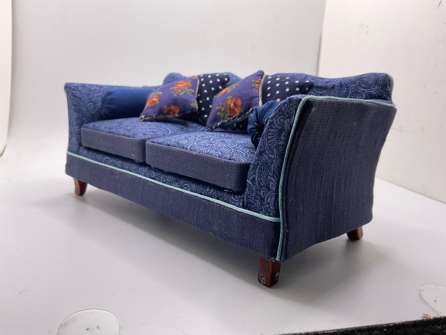 1/12th Blue William Morris Sofa & Armchairs x1 (2 Options)