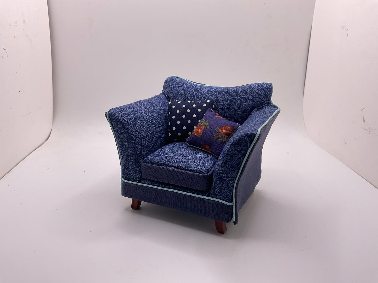 1/12th Blue William Morris Sofa & Armchairs x1 (2 Options)