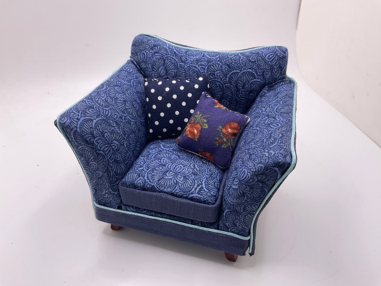 1/12th Blue William Morris Sofa & Armchairs x1 (2 Options)