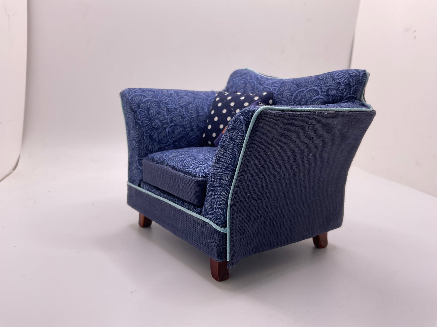 1/12th Blue William Morris Sofa & Armchairs x1 (2 Options)