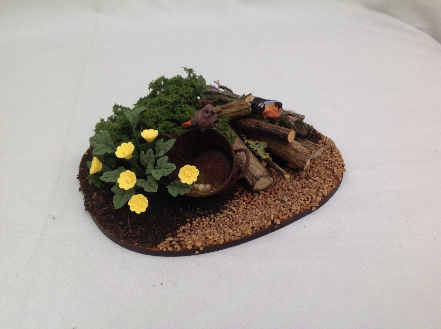 Dolls House Miniatures - Garden Log Pile Scene