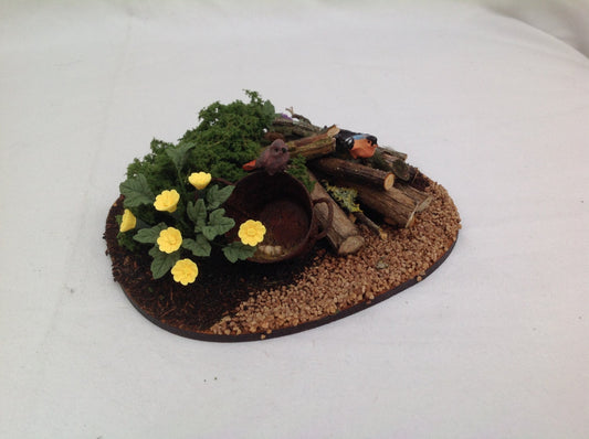 Dolls House Miniatures - Garden Log Pile Scene