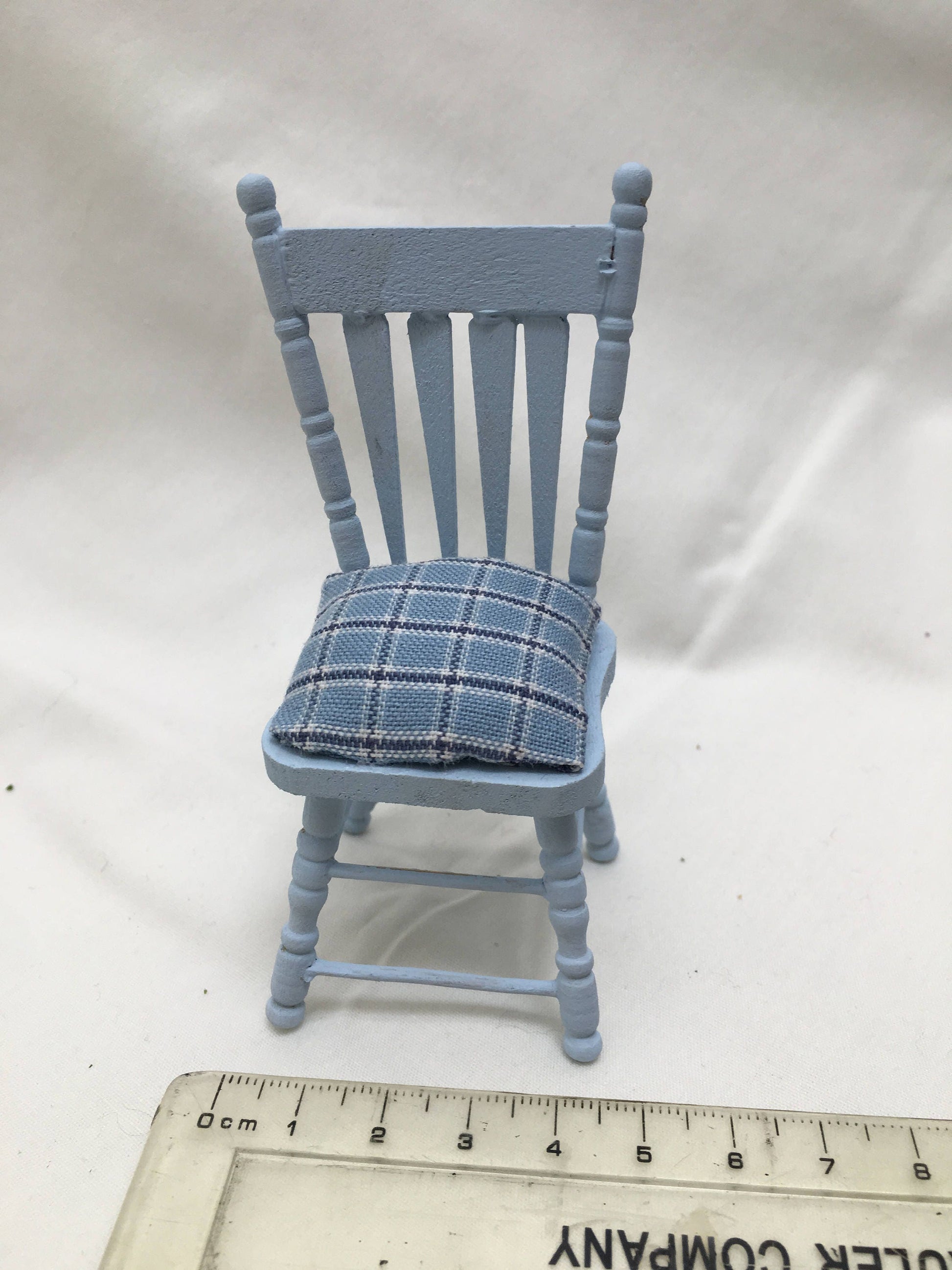 Dolls House Miniatures - Light Blue Chair