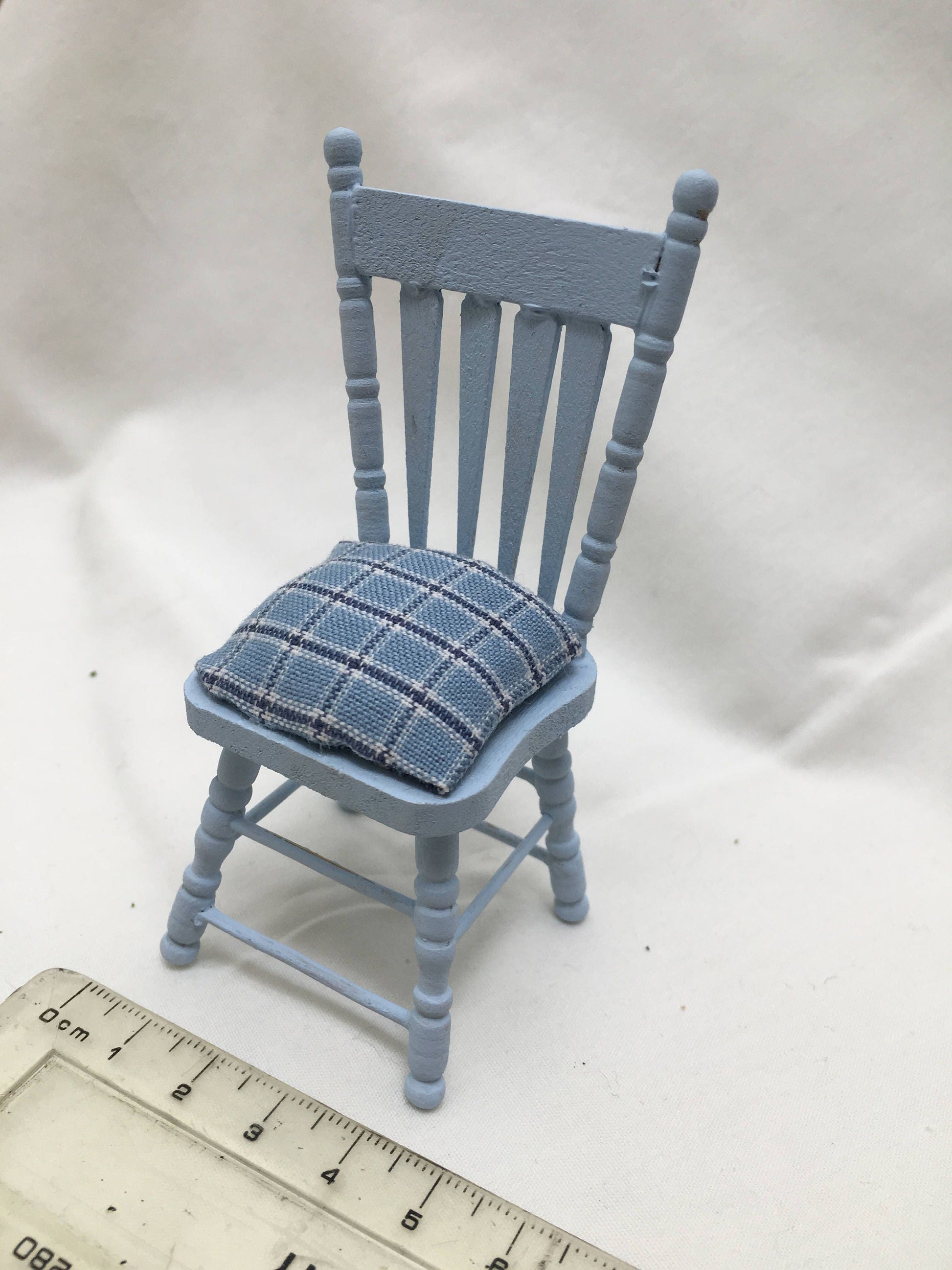 Dolls House Miniatures - Light Blue Chair