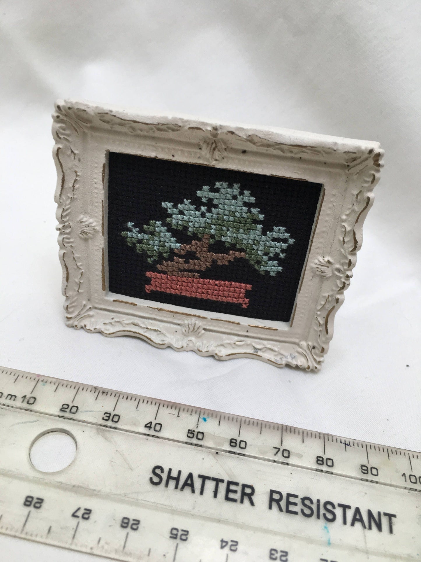 Dolls House Miniatures - Hand Stitched Bonsai Picture