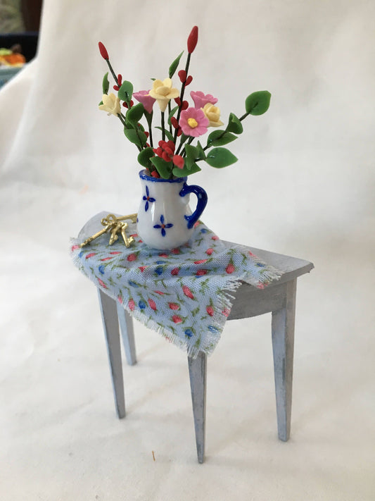 Dolls House Miniatures - Blue Side Table