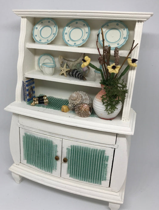 Dolls House Miniatures - 1/12th seaside themed Dresser / Hutch