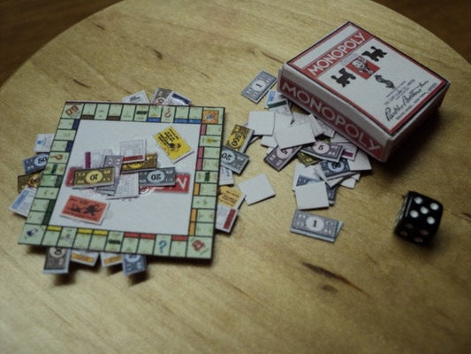 Dolls House Miniatures - Monopoly Game - vintage