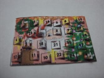 DOLLS HOUSE MINIATURES - Advent Calendar - Small Santa