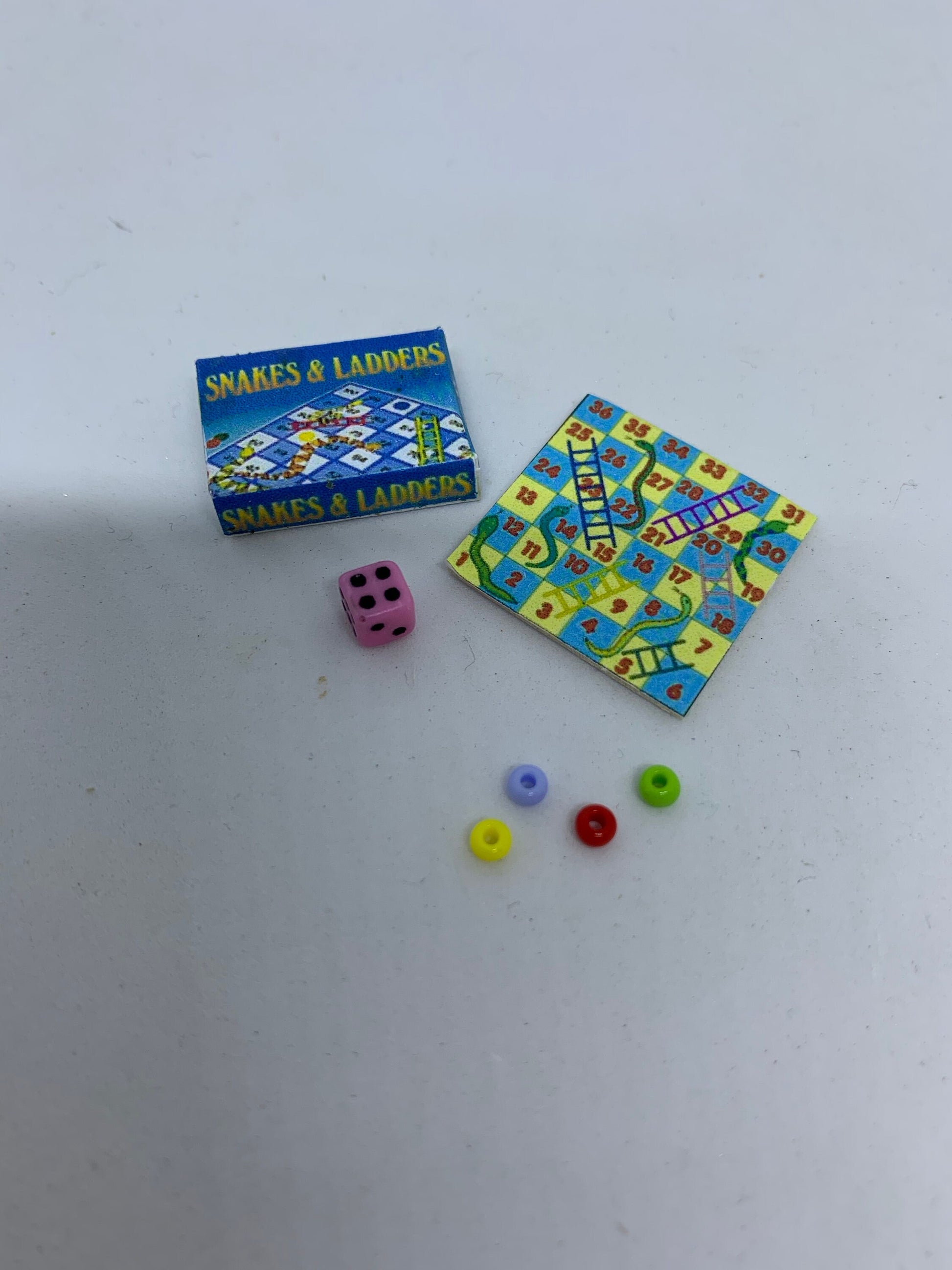 Dolls House Miniatures- 1/12th Snakes and Ladders Set