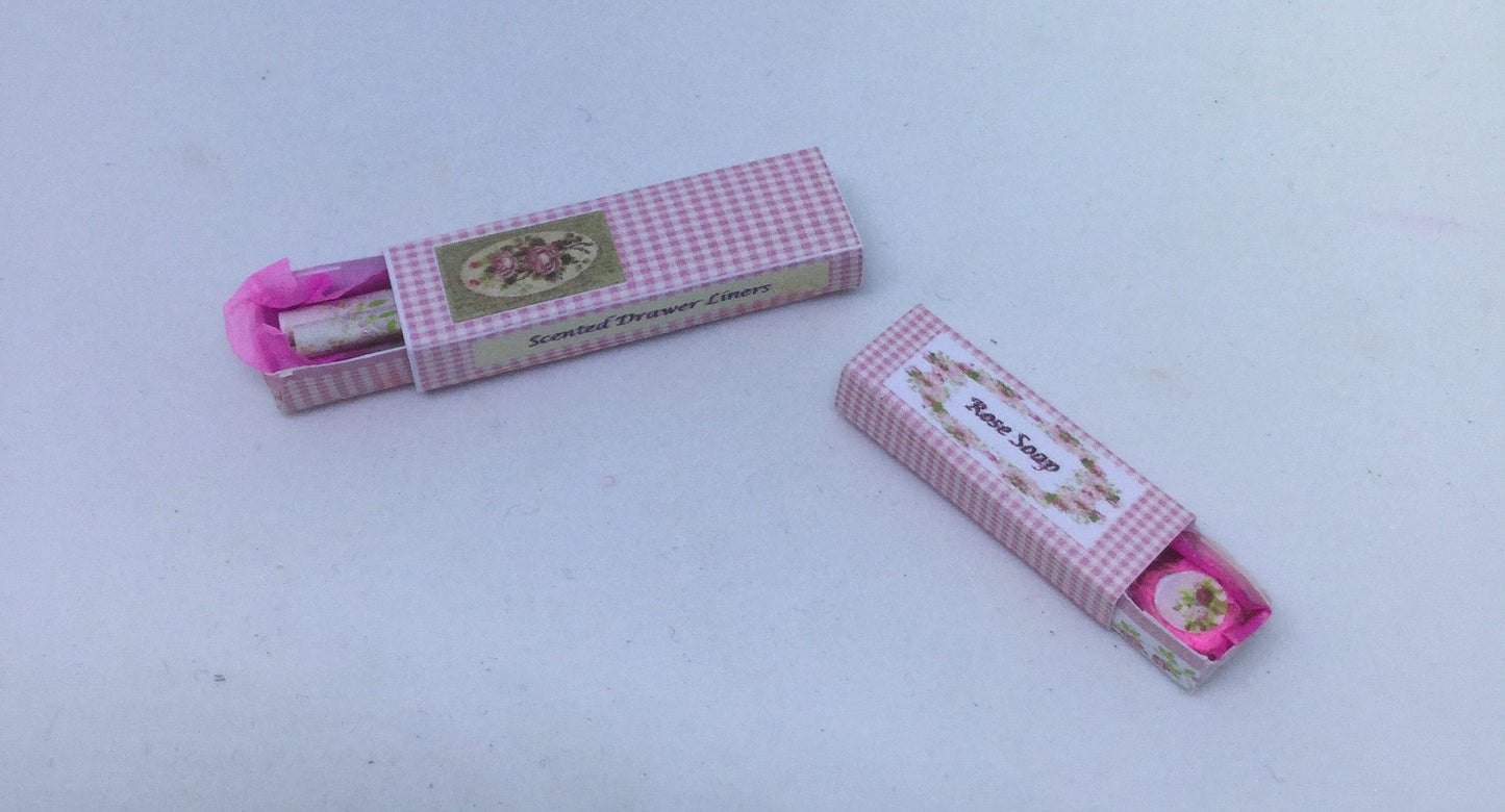 Dolls House Miniatures - Rose Toiletries Collection
