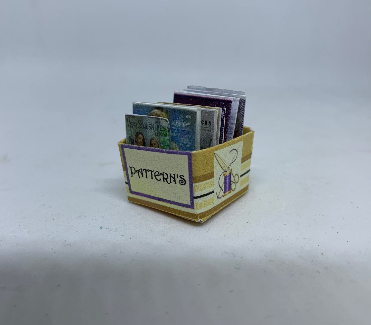 Dolls House Miniatures - Knitting Patterns Box