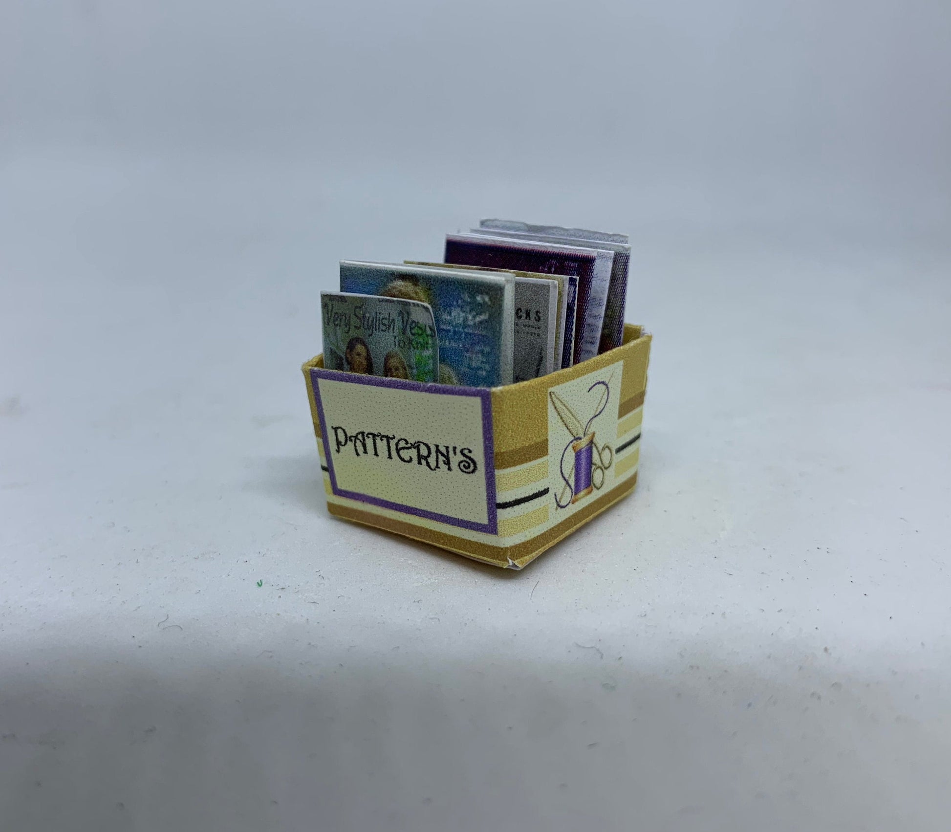Dolls House Miniatures - Knitting Patterns Box