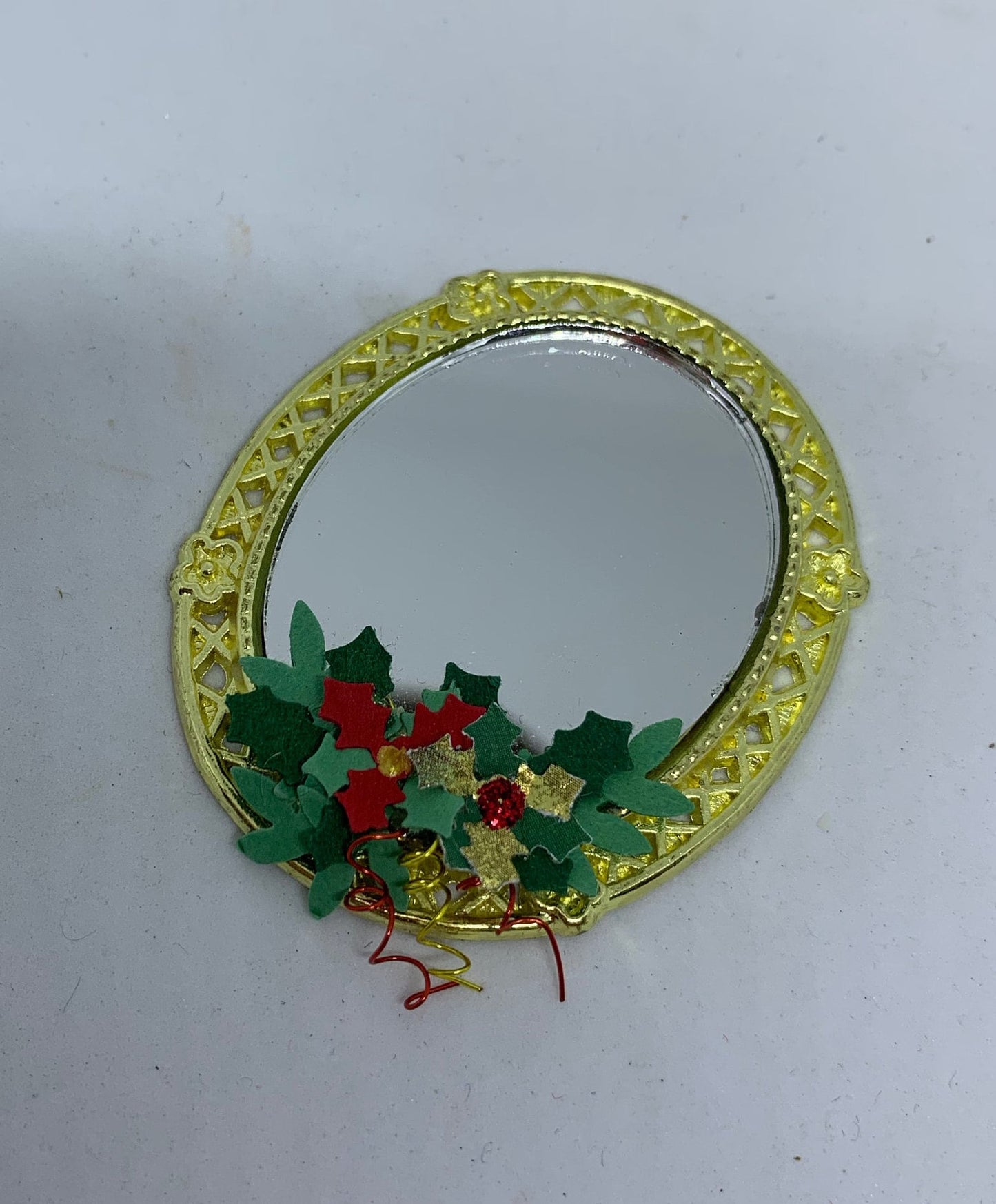 Dolls House Miniatures - Christmas Mirror
