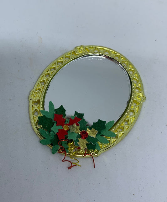 Dolls House Miniatures - Christmas Mirror