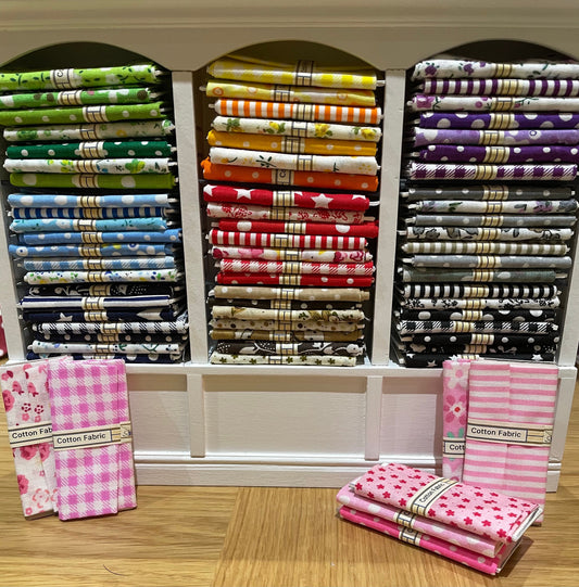 Dolls House Miniatures - Fabric Bolts x3 (or 10)