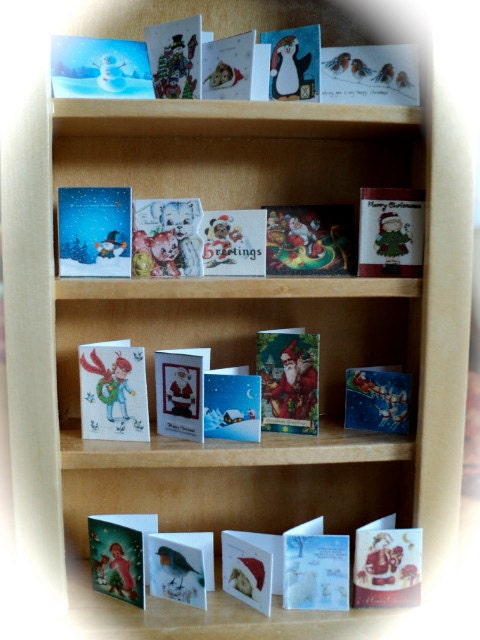 DOLLS HOUSE  - 1/12th Chistmas cards (set  - E)