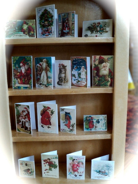 DOLLS HOUSE  - 1/12th Chistmas cards (set - A)
