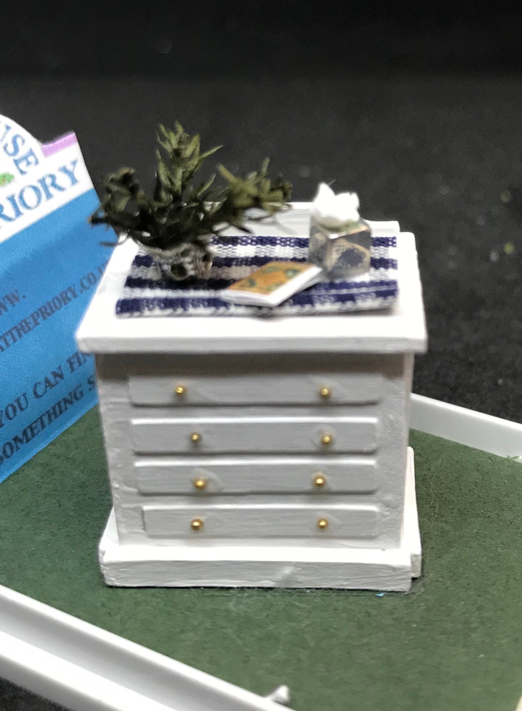 Dolls House Luxury Dressed 1/48th chest of drawers -