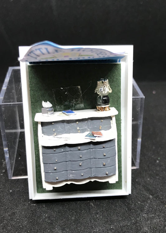 Dolls House Miniatures - Hand Made Desk (1/48th, 1/4inch, quarter scale) -