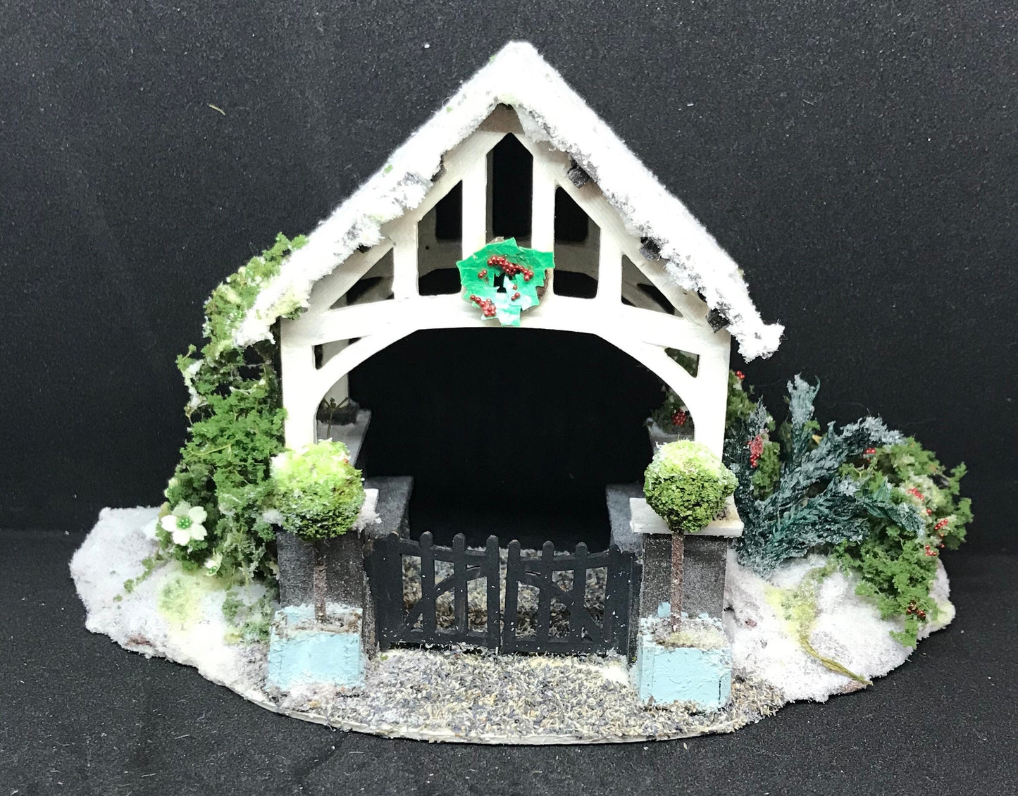 Dolls House Miniatures ( 1/48th - 1:48th - 1/4" - Quarter Inch Scale ) - Hand Made Winter Porch ” quarter scale