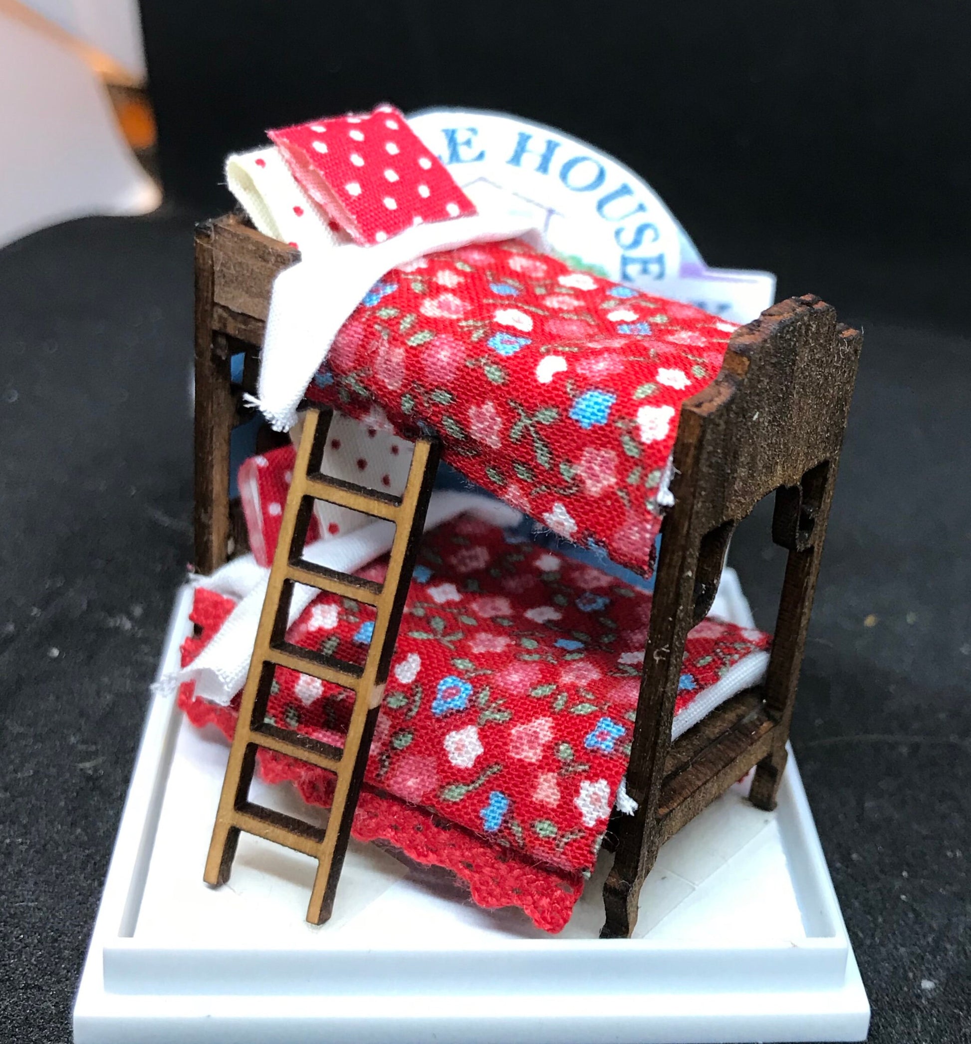 Dolls House Miniatures ( 1/48th - 1:48 - 1/4" - Quarter Inch Scale )  - Hand Made    - Bunk Beds - Harper