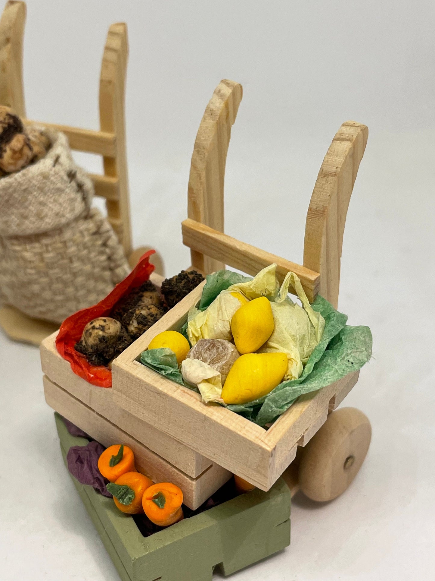 Dolls House Miniatures - 1/12th Grocers Sack Truck (assorted)