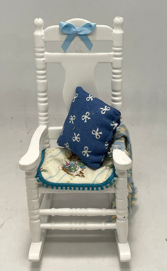 Dolls House Miniatures - Beatrix Potter Rocking Chair -Peter Rabbit