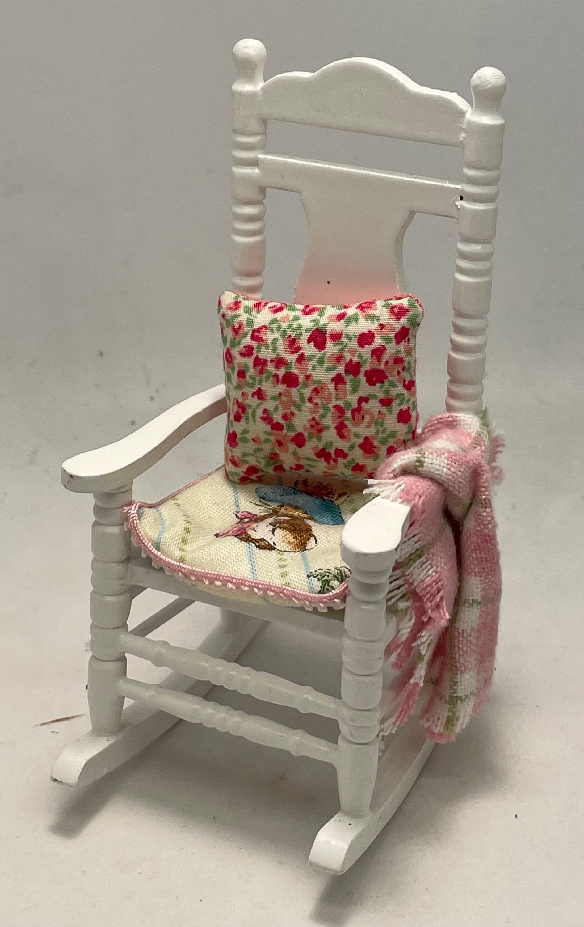 Dolls House Miniatures - Beatrix Potter Rocking Chair -Benjamin Bunny