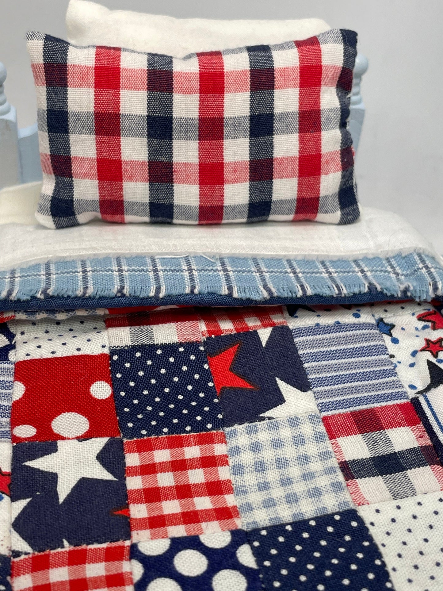 Dolls House Dressed 1/12th single Bed - Billy